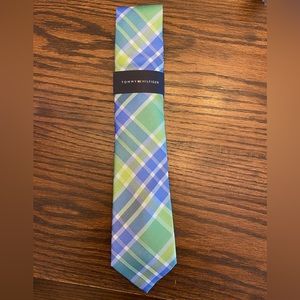 Men’s tie. Tommy Hilfiger blue and green .